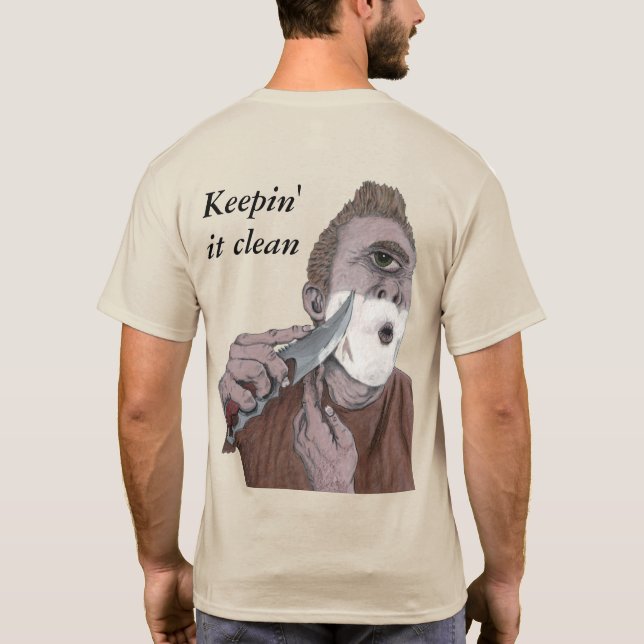Couteau grec de cyclopes rasant le T-shirt d'art (Dos)