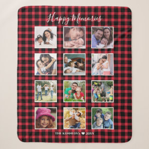 Coutume 12 Collage Photo Famille Red Buffalo Plaid