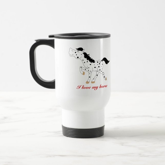 COUTUME DE TASSE DE VOYAGE DE CAFÉ D'APPALOOSA DE (Gauche)