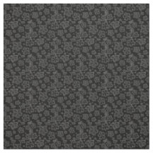 Coutume florale grise de noir de tissu de coton