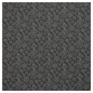 Coutume florale grise de noir de tissu de coton