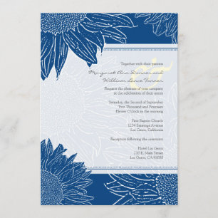 coutume : : Invitation de mariage de tournesol :
