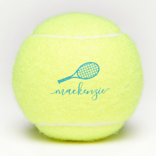 Coutume Monogramme balle de tennis bleu clair