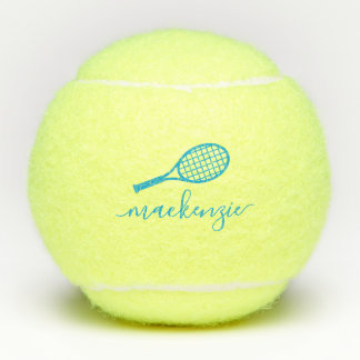 Coutume Monogramme balle de tennis bleu clair