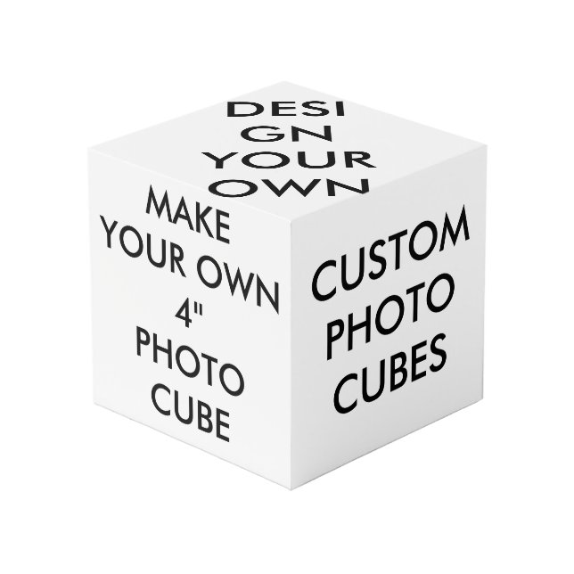 Coutume personnalisée grand 4" cube en photo (Angle devant)