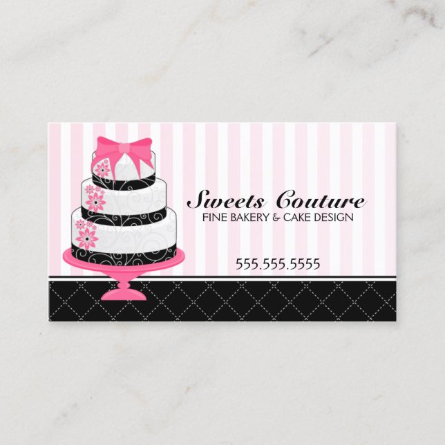 Couture backt Bäckerei-Gewohnheit zusammen Visitenkarte (Vorderseite)