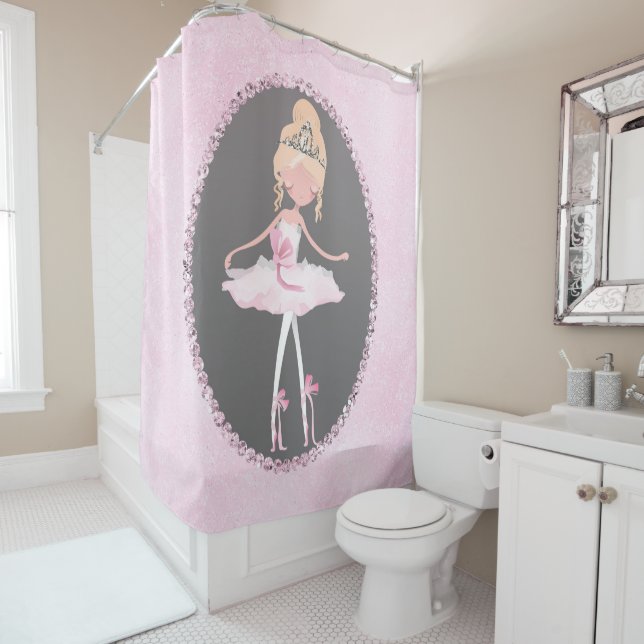 Couture Ballerina Girls Whimsical Chic Duschvorhang (Beispiel)