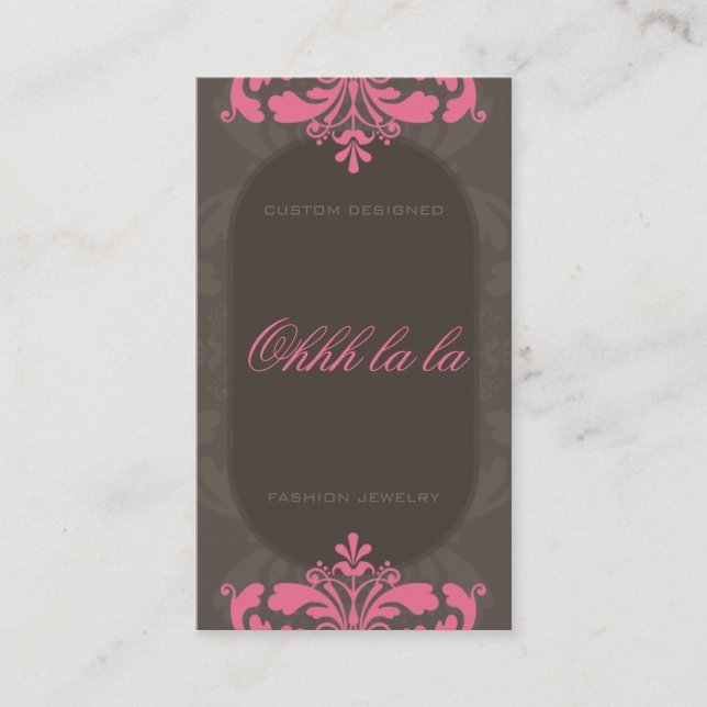 COUTURE BUSINESS CARD: Couture blüht 1BP Visitenkarte (Vorderseite)