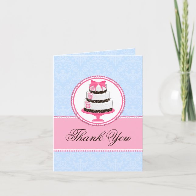 Couture Cake Thank You Cards Dankeskarte (Vorderseite)