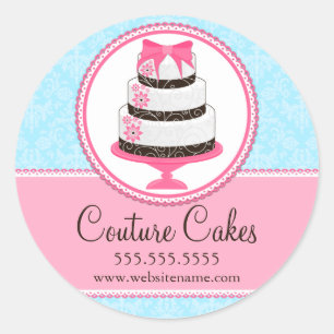 Couture Cakes Bäckerei Box Siegel Runder Aufkleber