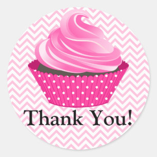 Couture Cupcake Bakery Vielen Dank Runder Aufkleber