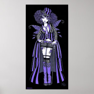 Couture-Fee-Plakat Fiona lila gotisches Steampunk Poster