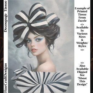 Couture inspirierte Mode Portrait EV1L Decoupage Seidenpapier