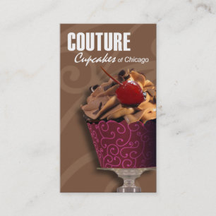 "Couture-kleine Kuchen!" - Extravagante Visitenkarte