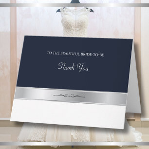 Couture Midnight Blue Brautmoden Boutique Dankesch Dankeskarte