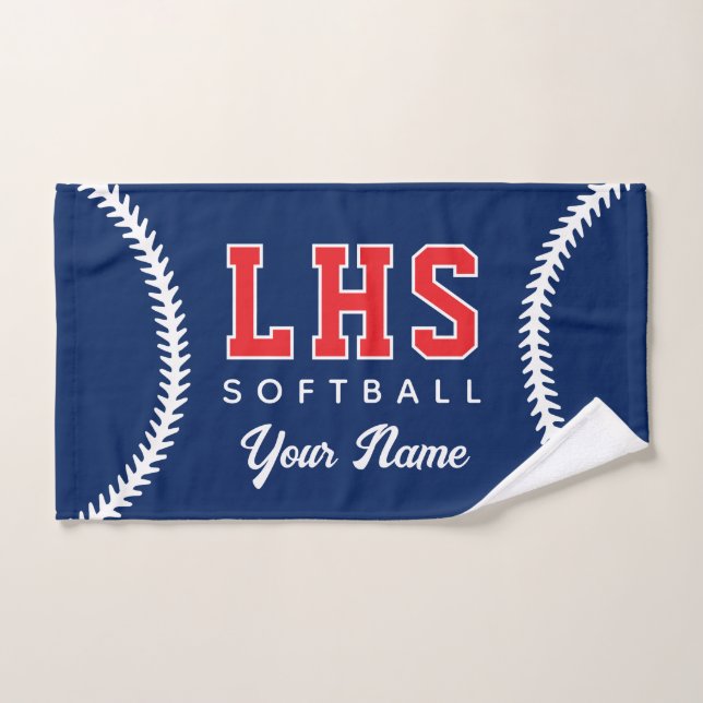 Couture Softball Serviette de sport personnalisée  (Serviette à main)