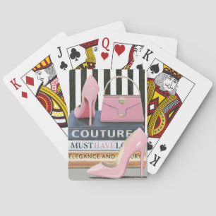 Couture-Streifen wilden Apples   - Schuhe u. Spielkarten