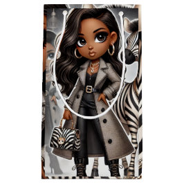 Couture Zebra Gift Bag Kleine Geschenktüte