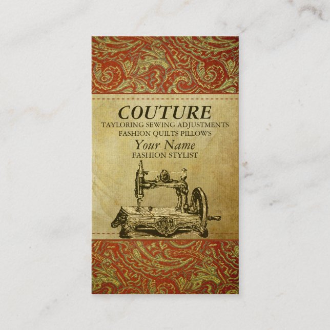 COUTUREN - Geschäfts-Karte Visitenkarte (Vorderseite)