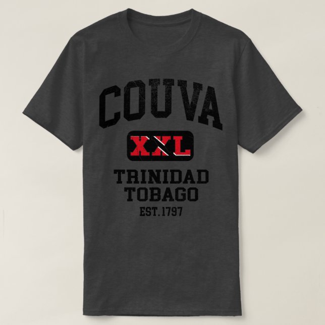 Couva Trinidad und Tobago XXL Athletic Design T-Shirt (Design vorne)