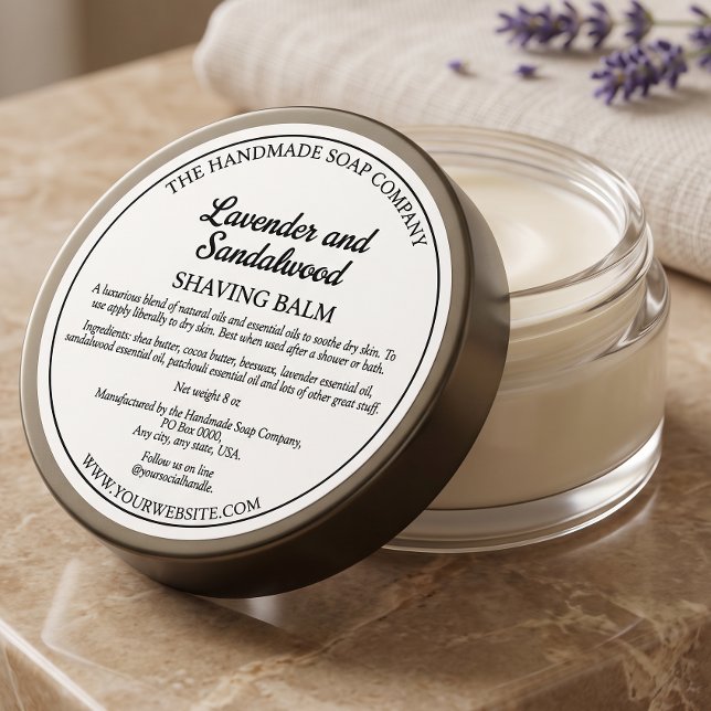 Couvercle Simple de Pot de Cosmétiques Étiquette B (Créateur téléchargé)