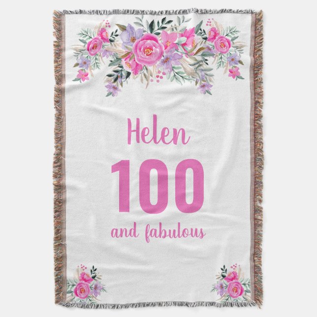 Couverture 100e anniversaire rose floral (devant Vertical)