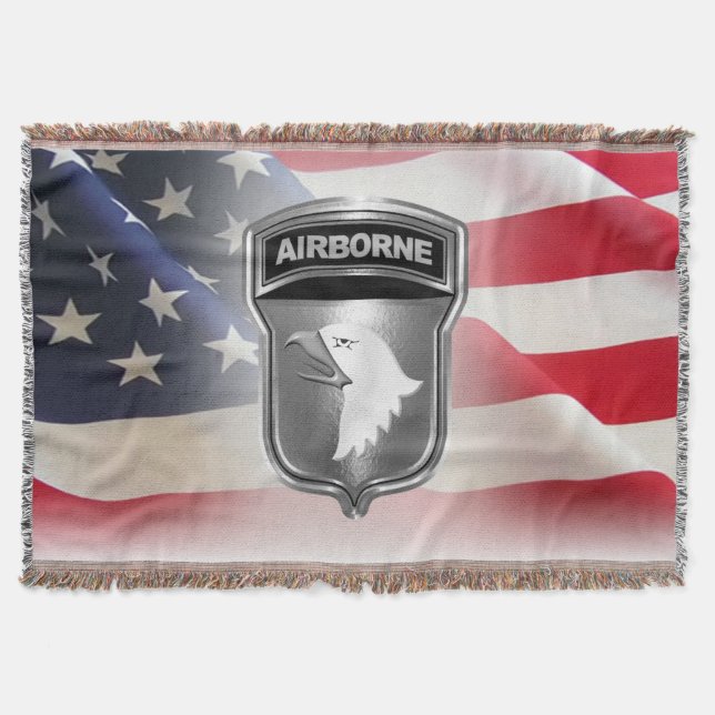 Couverture 101e division aéroportée Patch encadré sur mesure  (Devant)