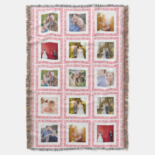 Couverture 15 Photo Collage Bordure du Timbre en bois