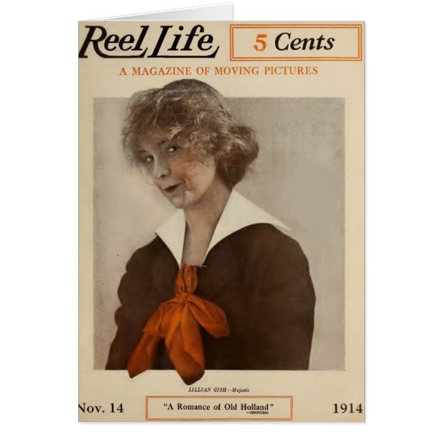 Couverture 1914 de magazine de film de Lillian (Devant)