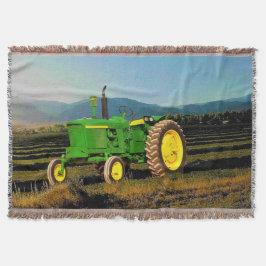 Couverture 1962 Grand Tracteur Vert Cosy Throw Blanket