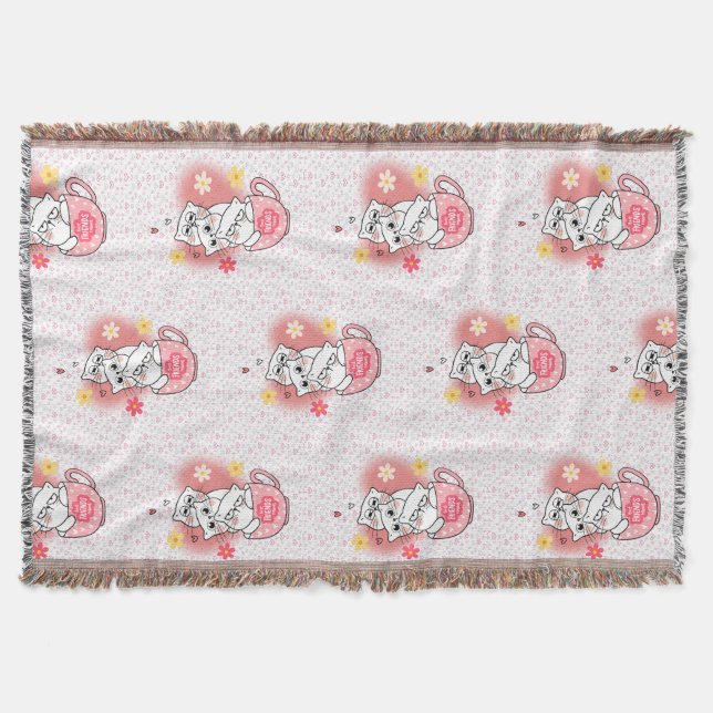 Couverture 3 chats à fleurs et une tasse (Devant)