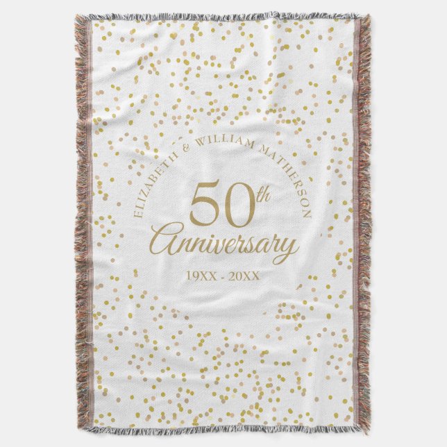 Couverture 50e Anniversaire de Mariage d'or Confetti (devant Vertical)