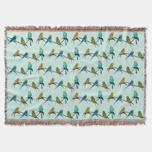 Couverture à jeter Budgie Frenzy (Cyan clair)