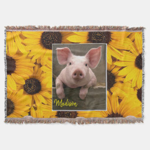 Couverture à lancer de cochon de tournesol
