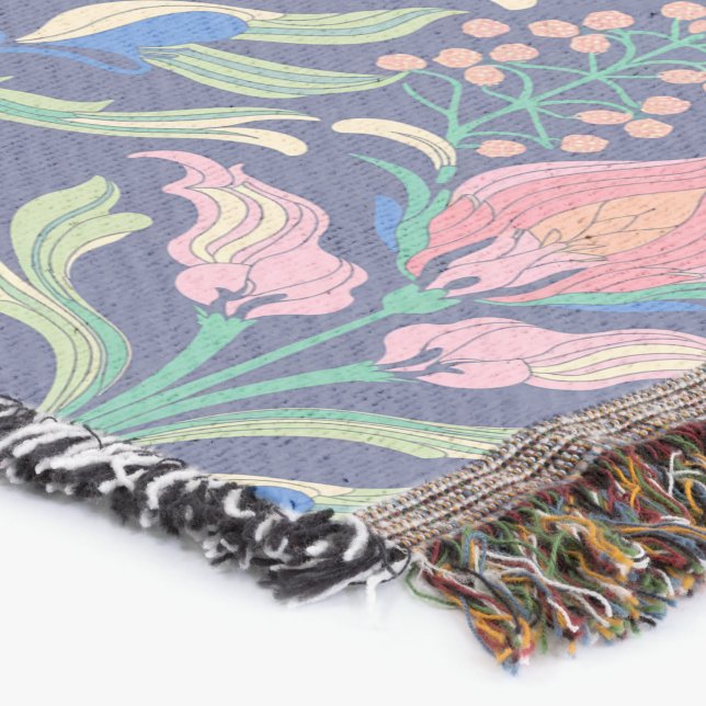 Couverture à lancer florale Art nouveau (Coin)