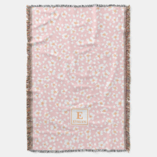 Couverture à lancer personnalisée avec monogramme