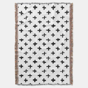 Couverture À l'encre noire chargez le motif croisé