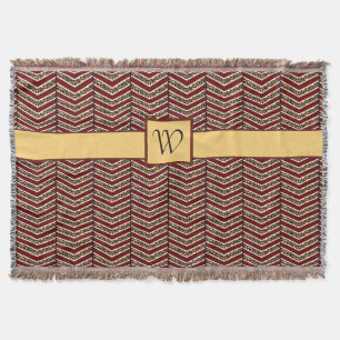 Couverture à motif chevron imprimé léopard