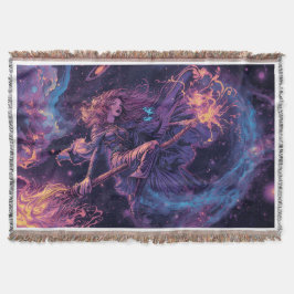Couverture A psycheldelic witch throw blanket