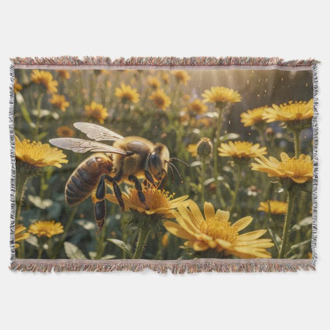 Couverture Abeille avec les pandelions (Devant)