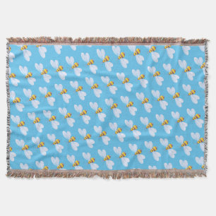 Couverture Abeilles aquarelle art bleu motif lancer