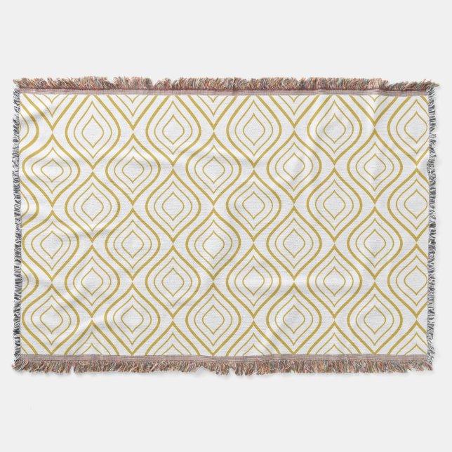 Couverture Abstract geometrical, white and gold (Devant)