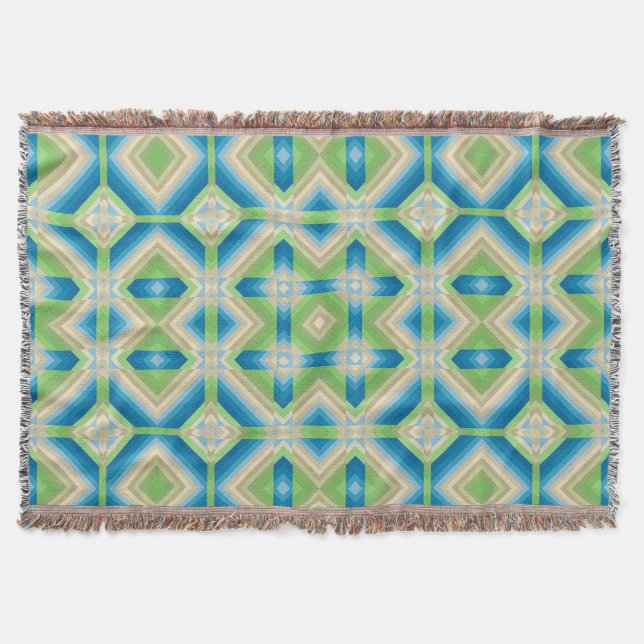 Couverture Abstraction formes géométriques bleu vert elem bla (Devant)