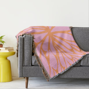 Couverture Abstrait floral éclat motif pastel orange & rose