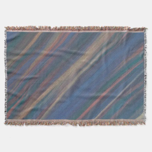 Couverture Abstrait neutre | Olive Bleu Cuivre Tons de la Ter (Devant)
