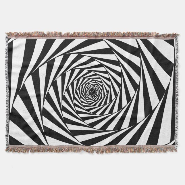 Couverture Abstrait noir et blanc spirale escalier art (Devant)