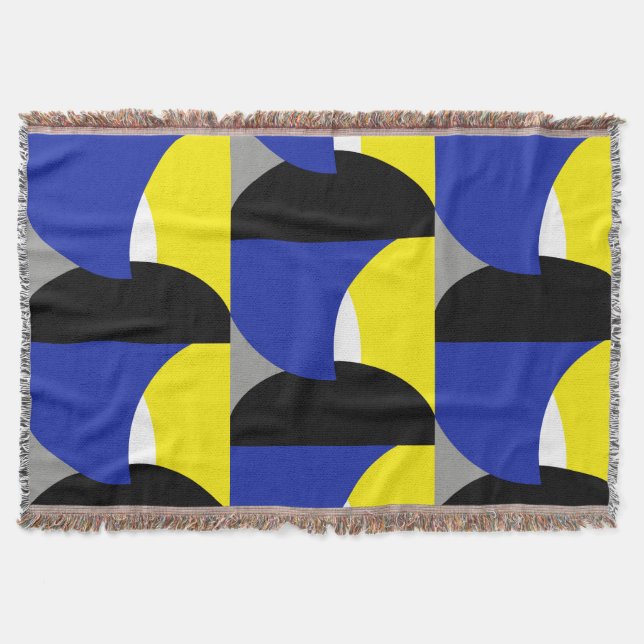 Couverture Abstraite bleu jaune noir (Devant)