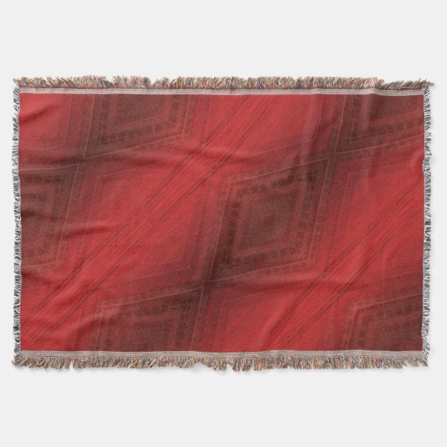 Couverture Acceptation | Motif de Boho Eclectique Rouge (Devant)