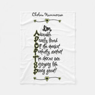 Couverture adoptée verte et noire d'ouatine