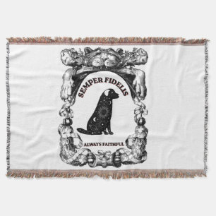 Couverture Affiche de chien céleste vintage Semper Fidelis